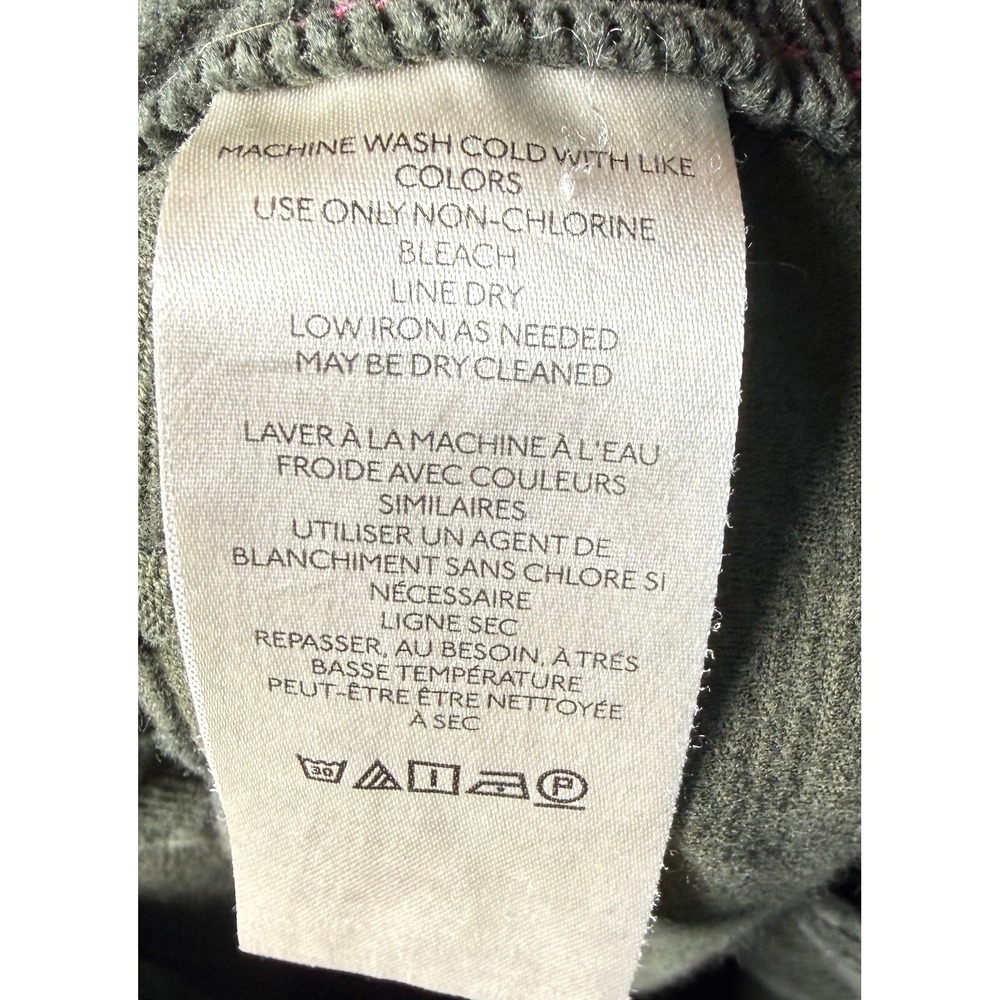 Maeve Anthropologie Colette Cropped Corduroy Pants 29 Green Wide Leg Vtg Soft - Picture 6 of 6